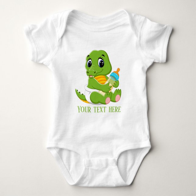 Body Joli bébé gator ajouter du texte unisex (Devant)
