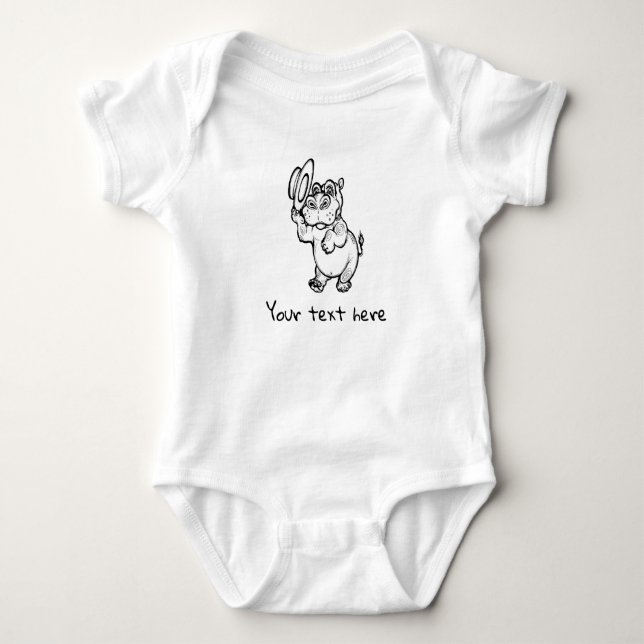 Body Joli bébé Hippo ajouter Nom Unisex (Devant)