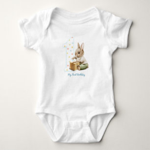 Body Joli Bunny Mon premier T-shirt d'anniversaire