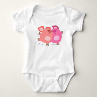 Body Joli Cartoon Roller Pigs Patinage Bodysuit bébé