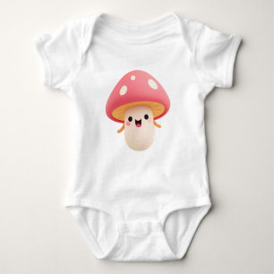 Body Joli Champignon Rose Kawaii – Enfants Sourires