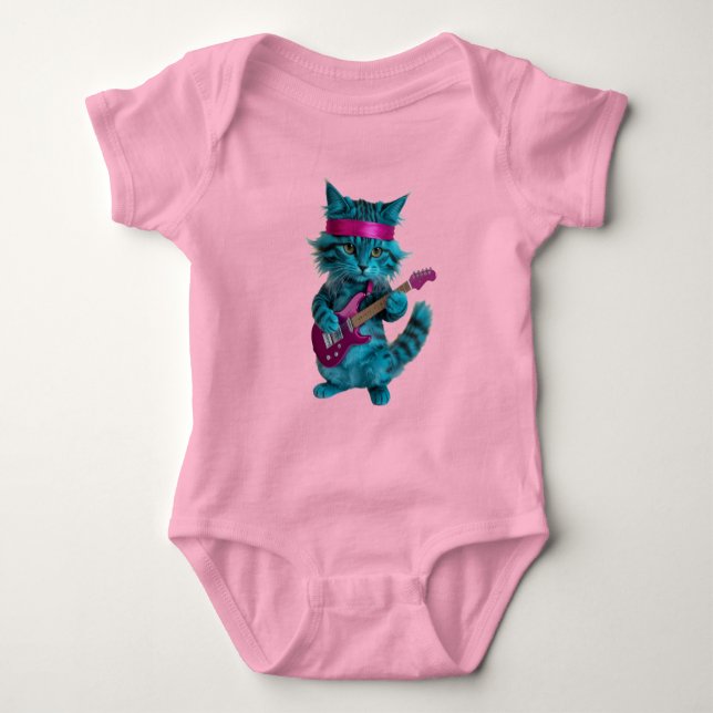 Body Joli Chat Turquoise  (Devant)