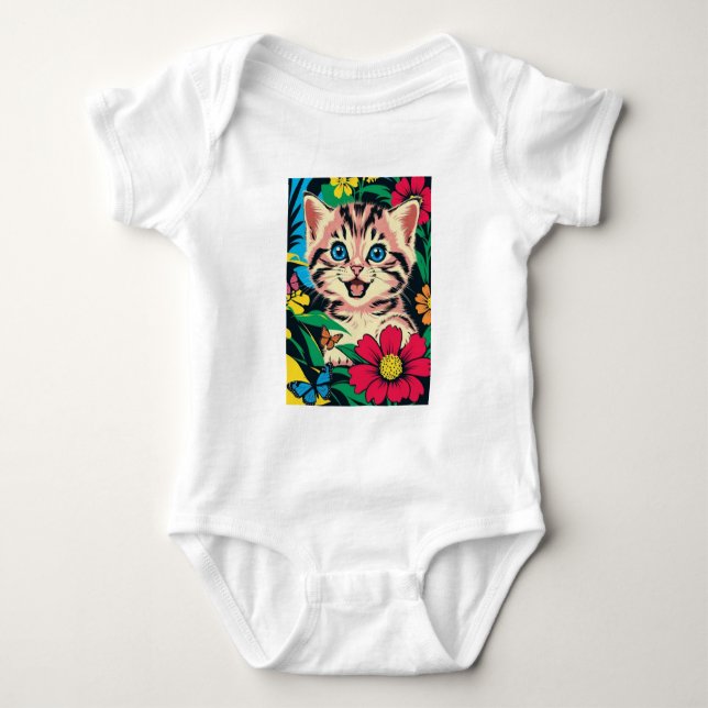 Body Joli Chatons dans le style de peinture Pop Art  (Devant)