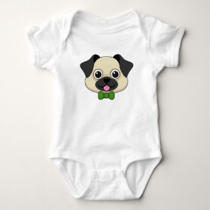 Body Joli chien Carlin avec Papillon