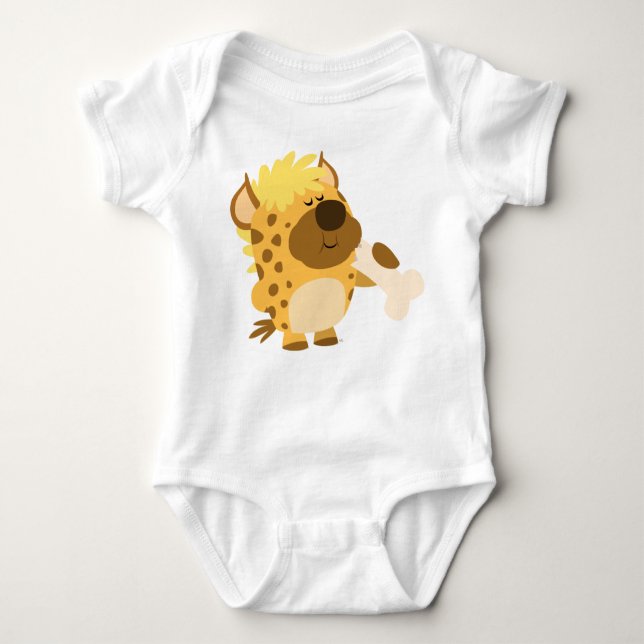 Body Joli dessin Hyena broyer un T-shirt bébé os (Devant)