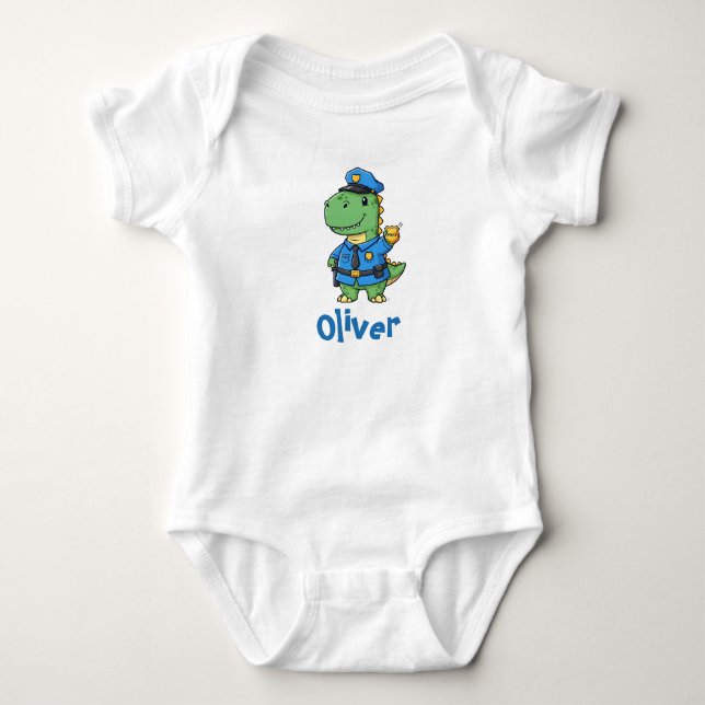 Body Joli Dino Cop Green avec Badge (Devant)