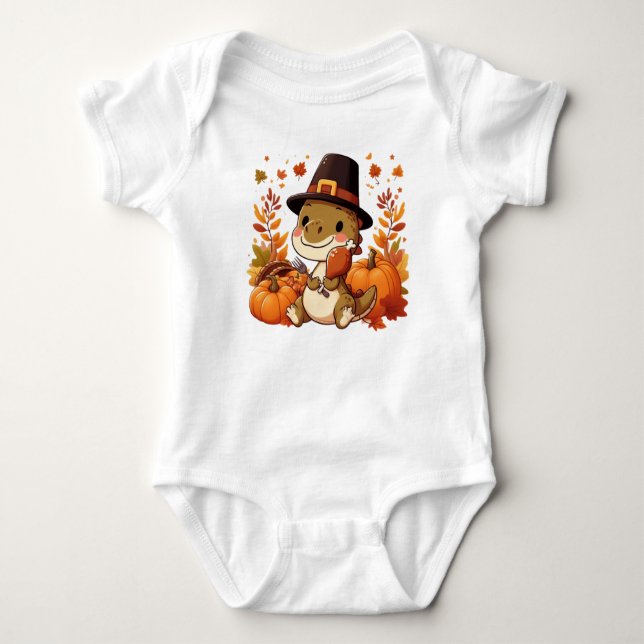 Body Joli dinosaure de Thanksgiving (Devant)