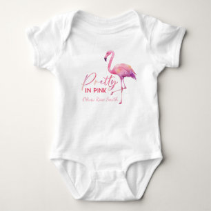 Body Joli en Flamant rose rose Baby shower Bodysuit