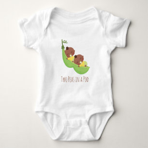 Body Joli Jumeaux afro-américains en Pod Baby Tee