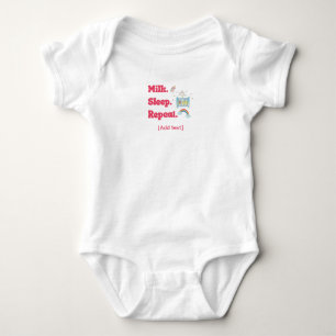 Body Joli « Lait. Sommeil. Répéter. » Lit de bébé et ar