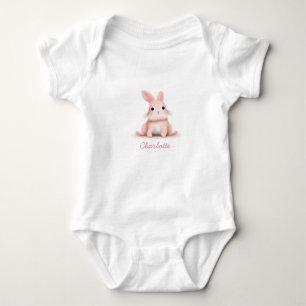 Body Joli Lapin Lapin Nom Personnalisé Enfants