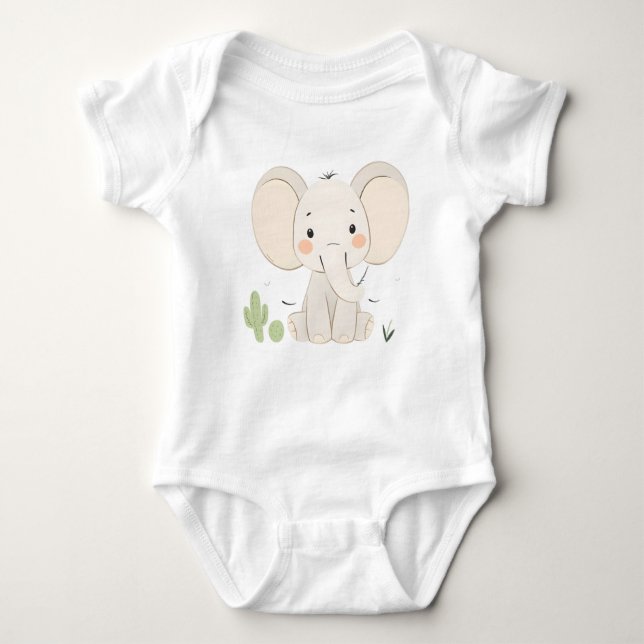 Body Joli maillot de bain bébé Eléphant Jersey (Devant)