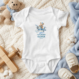 Body Joli Ours Avion Bleu Temps Passe Premier 1er Anniv