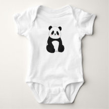 Joli ours panda kawaii noir et blanc
