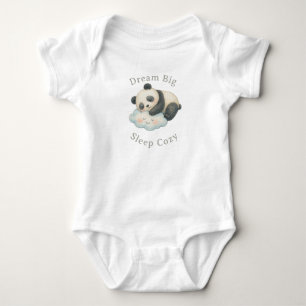 Body Joli panda endormi sur un nuage à l'aquarelle