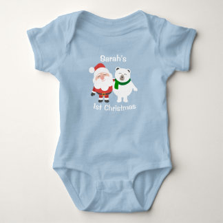 Body Joli Père Noël et ours polaire 1er Noël