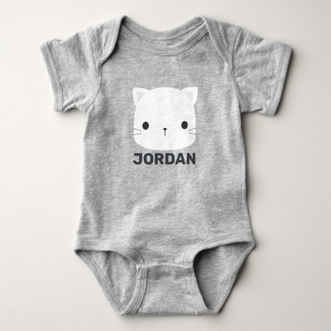 Body Joli Petit Chat avec Nom Personnalisé (Devant)