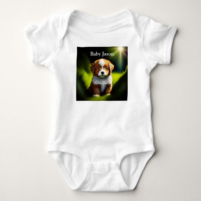 Body Joli petit chiot Brown et blanc (Devant)