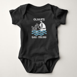 Body Joli Poisson et Voile de Bateau Ami