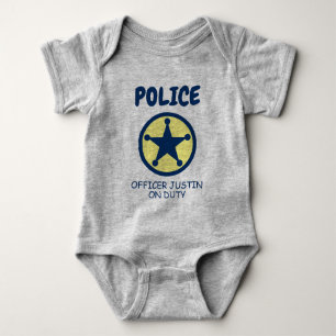 Body Joli policier étoile badge bébé bodysuit