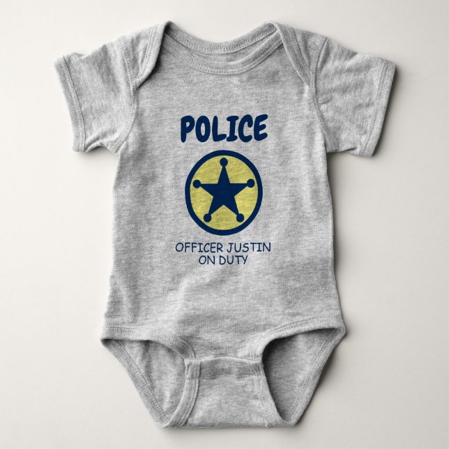 Body Joli policier étoile badge bébé bodysuit (Devant)
