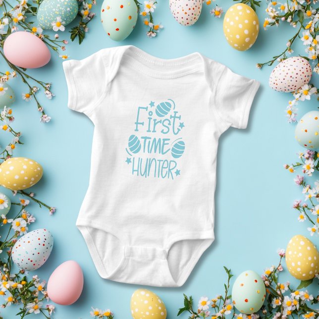 Body Joli premier chasseur d'œufs de Pâques (Cute Easter First Time Egg Hunter Baby Bodysuit)