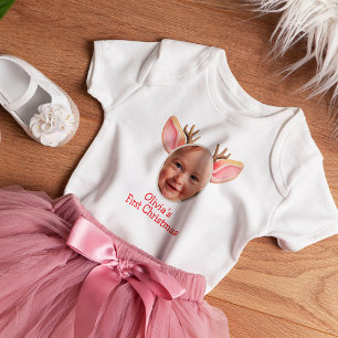Body Joli premier Noël bébé renne