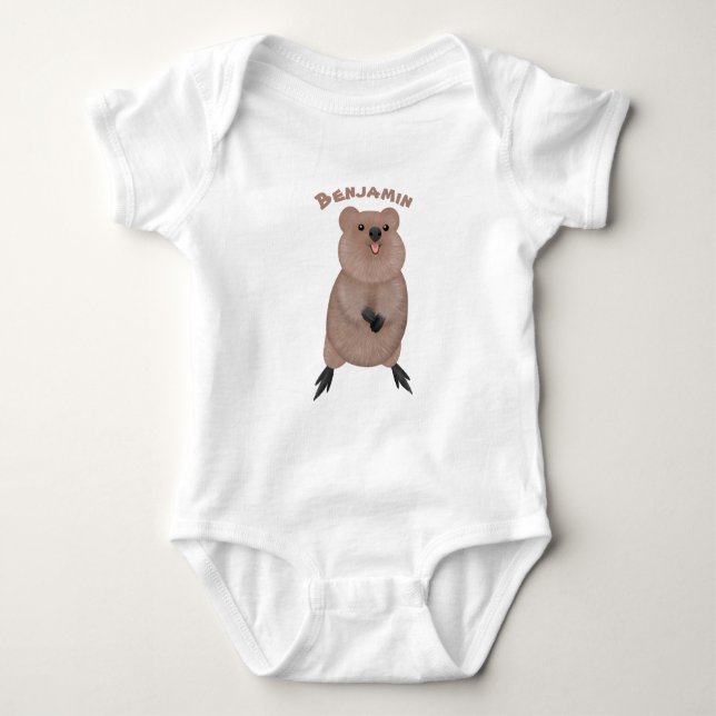 Body Joli sourire mignon dessin animé quokka (Devant)