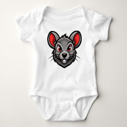 Body Joli T-Shirt Cartoon Souris Face Bébé