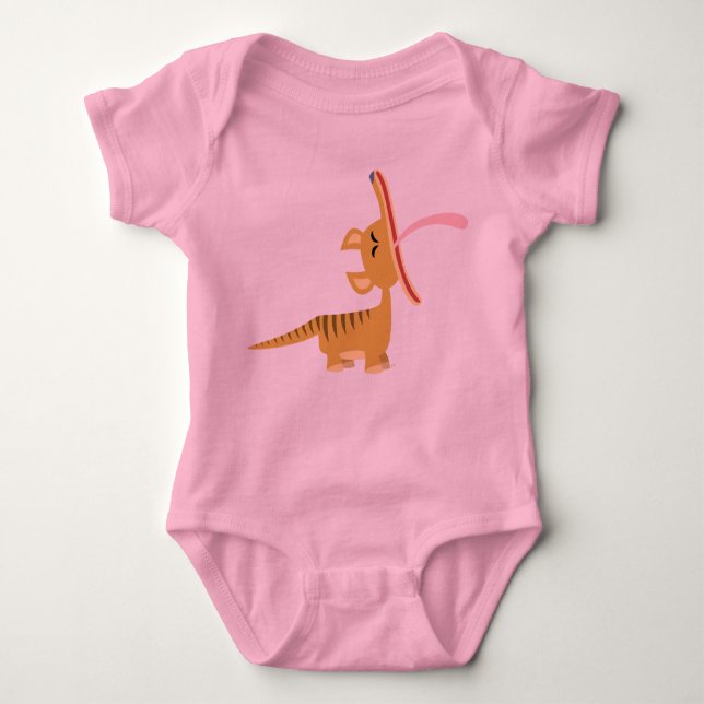 Body Joli T-Shirt pour bébé en Yawning Cartoon (Devant)