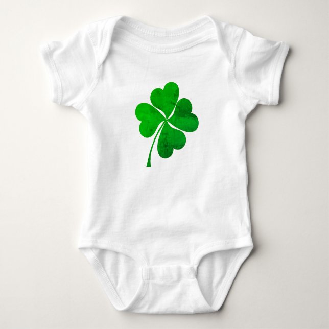 Body Joli Trèfle à 4 feuilles vert Chanceux St. Patrick (Devant)