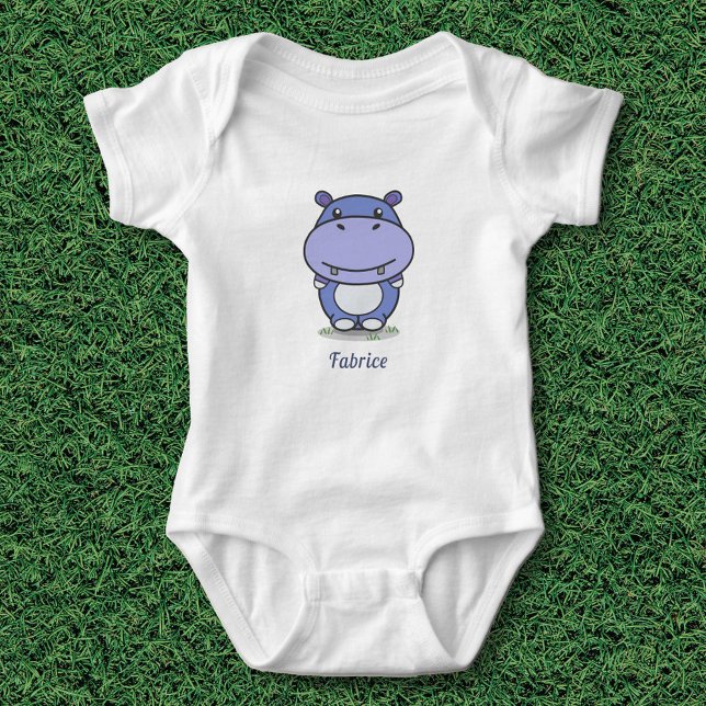 Body Jolie combinaison pour bébé Hippo (Cute Hippo Baby Bodysuit)