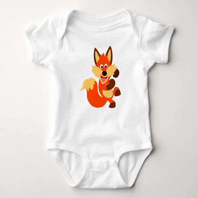 Body Jolie Dancing Cartoon Fox Baby Bodysuit (Devant)