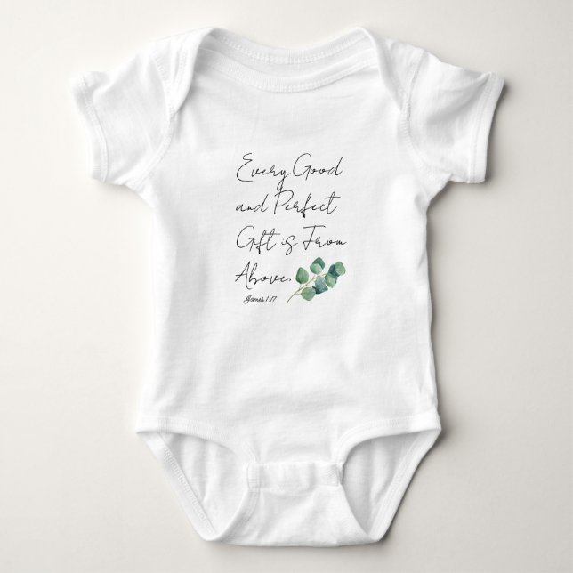 Body Jolie Eucalyptus Bible Verse Baby Girl (Devant)
