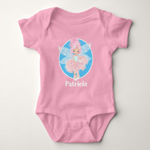 Body Jolie fée rose ajouter nom bébé filles