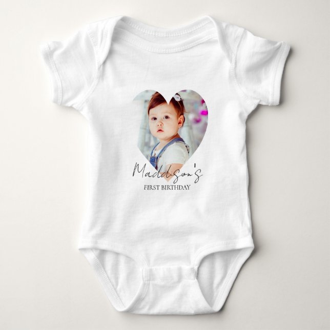Body Jolie fête de premier anniversaire avec des photos (Devant)