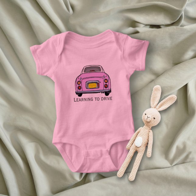 Body Jolie Figaro Rose Figaro Voiture Figarations Bodys (Cute pink figaro car bodysuit for your littlest driver)