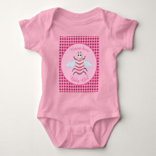 Body Jolie fille rose bébé Bee personnalisée