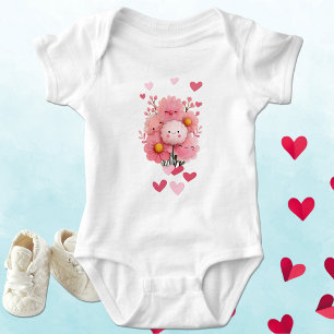 Body Jolie fleur Kawaii avec des cœurs