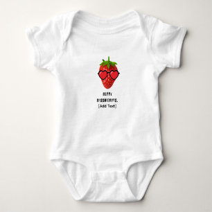 Body Jolie fraise avec des lunettes de soleil en forme 