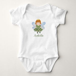 Body Jolie petite fée de forêt en robe de fleurs vertes