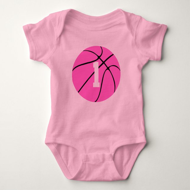 Body Jolie Rose Girls Basketball Custom Baby Bodysuit (Devant)