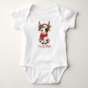 Body Jolie vache de Noël mignonne
