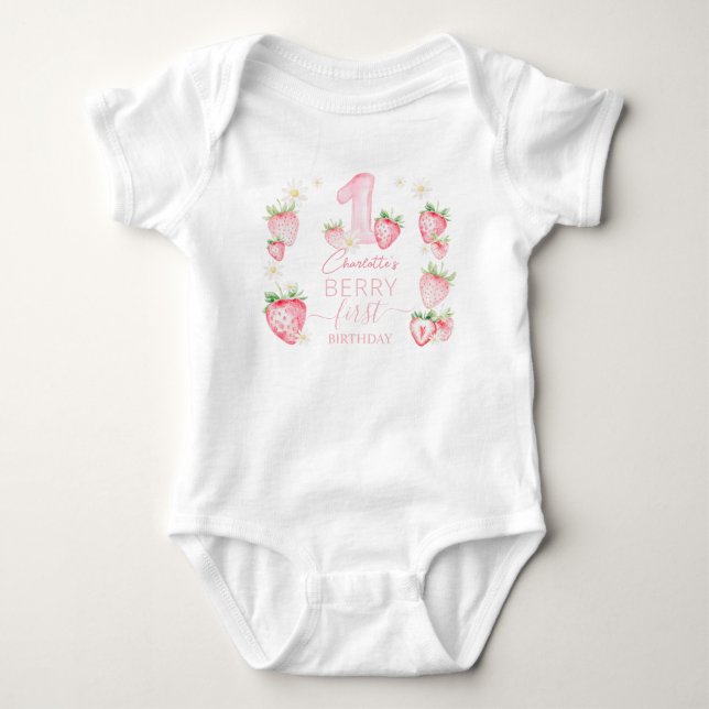 Body Jolies Fraises Roses Premier Anniversaire (Devant)