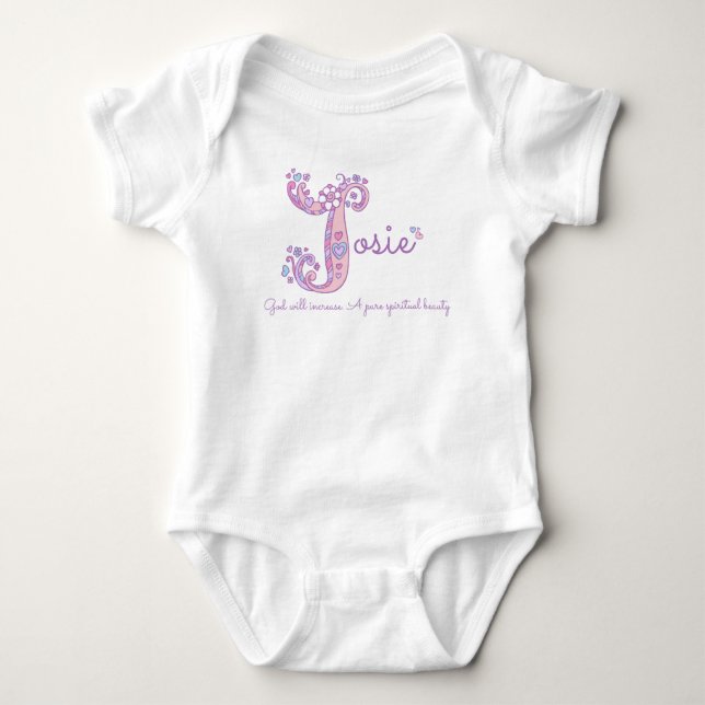 Body Josie filles nom pastel violet (Devant)