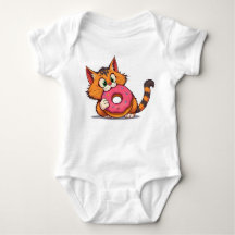 Jouer Chat Tabby Orange avec Bodysuit Bébé Donut