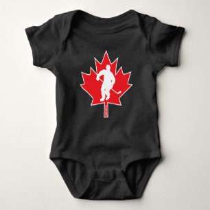 Body Joueur canadien de hockey pour bébés Feuille d'éra