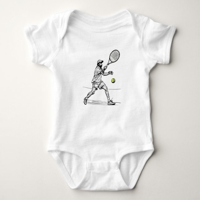 Body Joueur de tennis de Doodle en action (Devant)