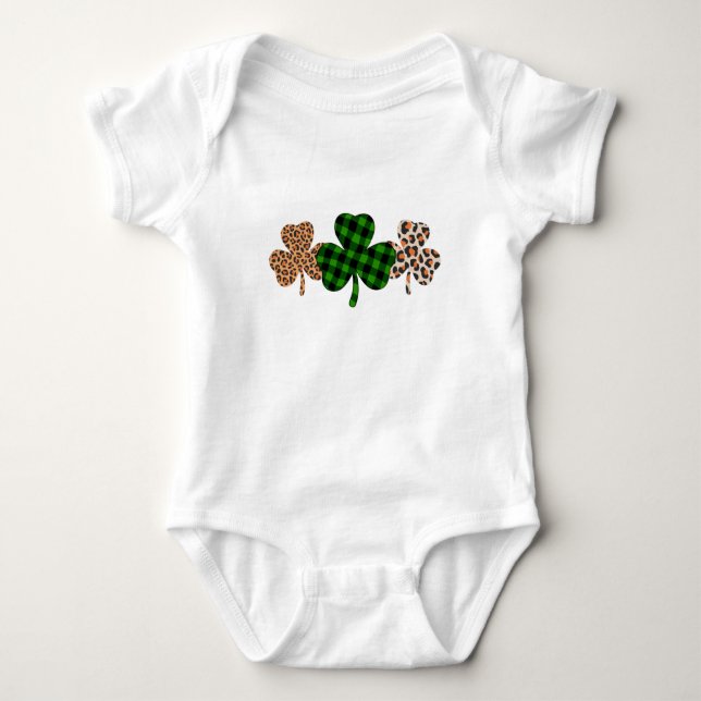 Body Jour de la Saint Patrick Lucky Irish Green Plaid S (Devant)