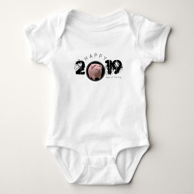 Body Joyeuse année PIg 2019 Vêtements de bébé 3D origin (Devant)